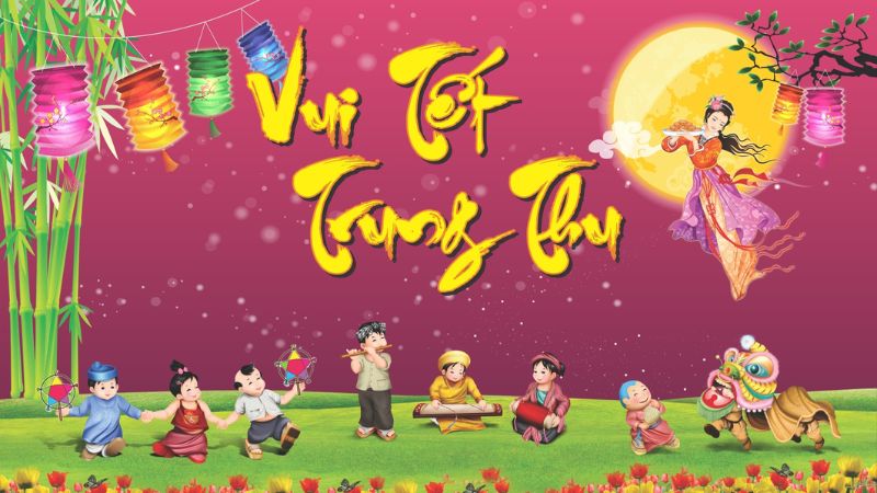 Background vui Tết Trung Thu đẹp