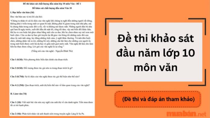 Đề thi khảo sát chất lượng đầu năm lớp 10 - Văn có đáp án