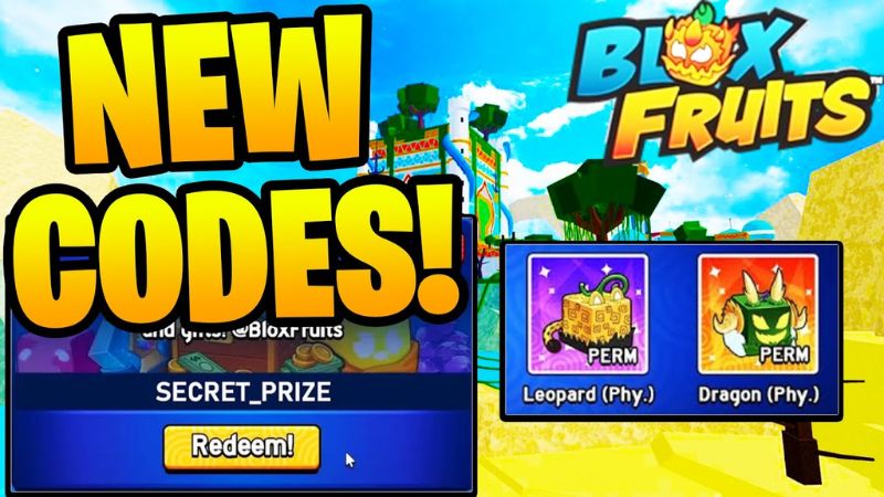 Code Blox Fruit Update 12/2023 Mới Nhất x2 EXP Reset Stats