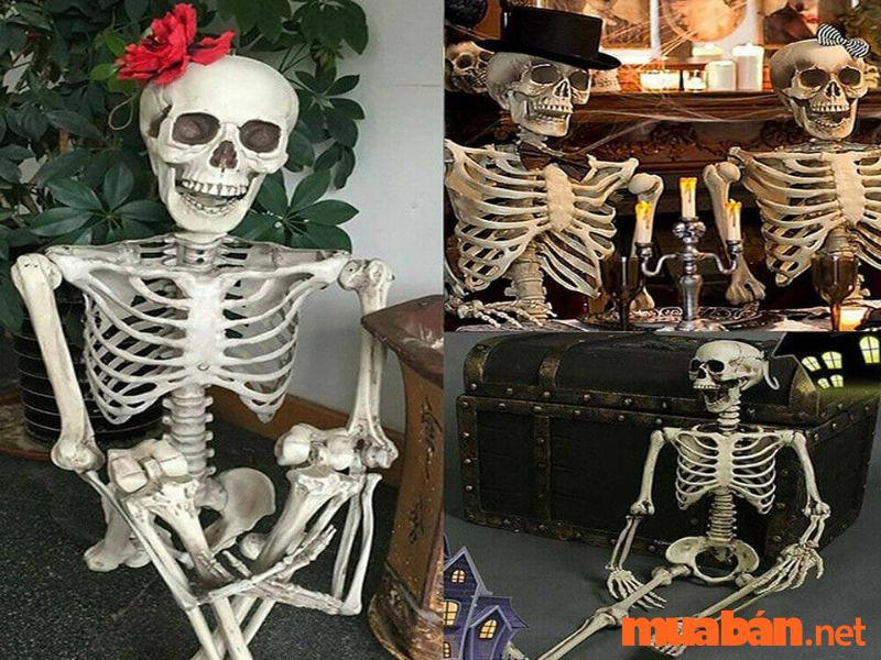 Trang trí Halloween kinh dị bằng bộ xương người 2