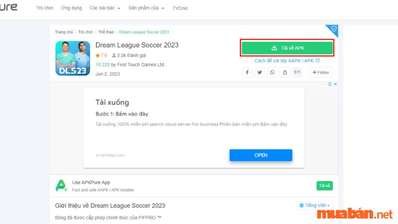 Cách tải DLS 2023 - Dream League Soccer 2023 trên Android