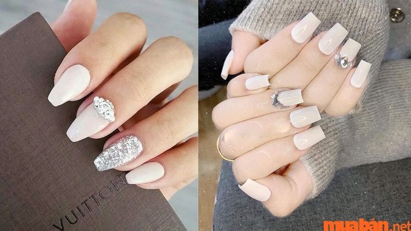 Nail đính đá cô dâu ngày cưới