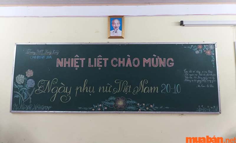 Trang trí chào mừng ngày 20/10 phong cách đơn giản