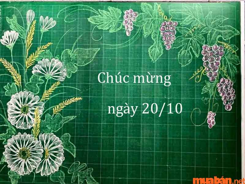 Vẽ vòng hoa trang trí bảng ngày phụ nữ Việt Nam 20/10