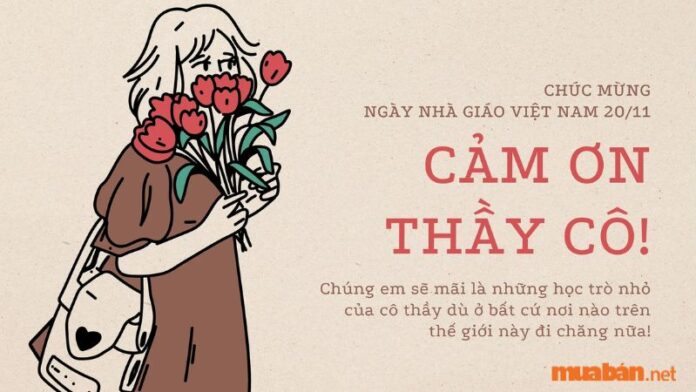Một tấm thiệp với lời chúc là sự tri ân ý nghĩa nhất dành cho thầy cô nhân ngày nhà giáo Việt Nam