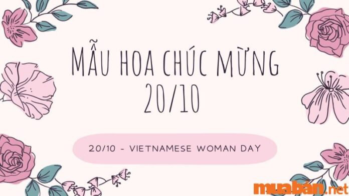 Mẫu hoa chúc mừng 20/10