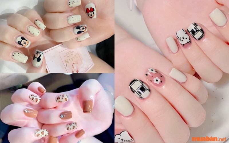 Hình vẽ móng tay dễ thương | Bears nails, Cute nails, Trendy nails