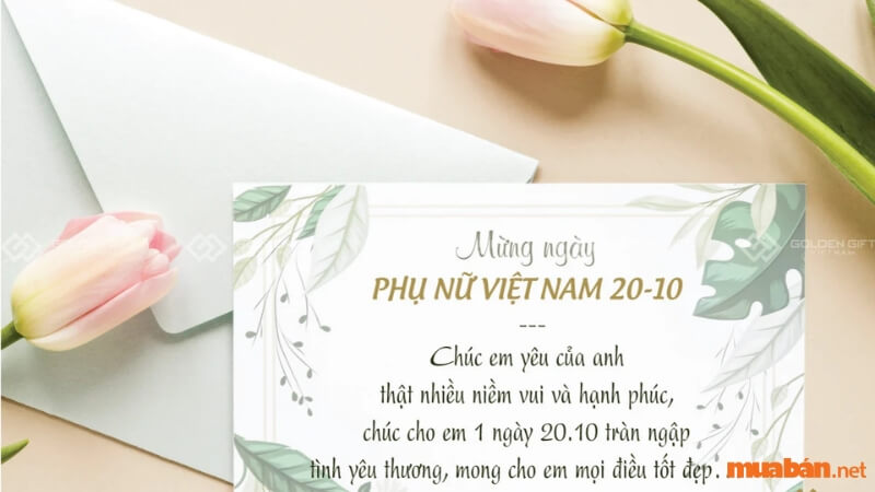 Lời chúc 20/10 dành cho người yêu xa