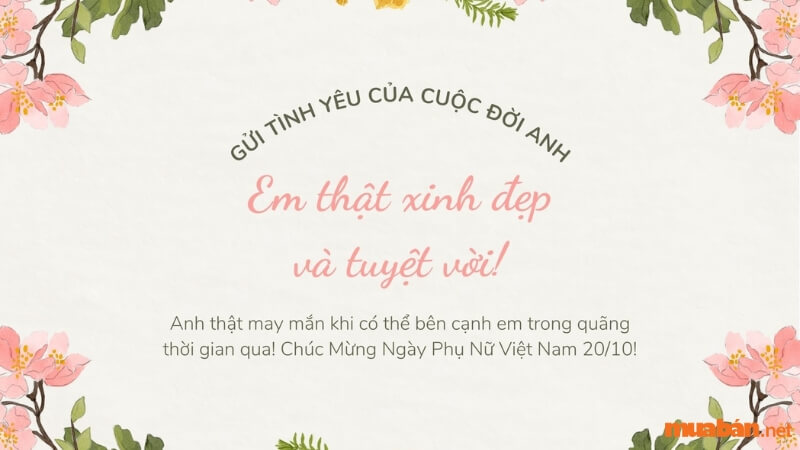 Lời chúc 20/10 cho người yêu hài hước