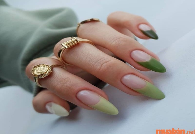 Mẫu nail omber xanh bơ đang thịnh hành mẫu 6