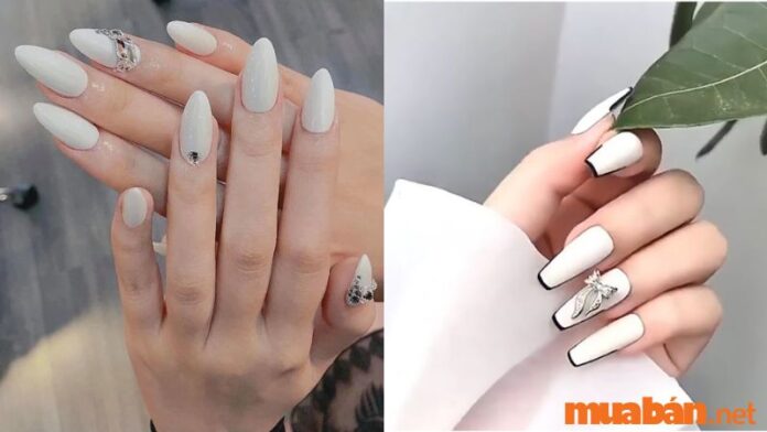 10+ mẫu nail trắng đẹp, thanh lịch khiến các nàng say đắm