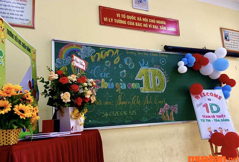Một số mẫu trang trí bảng với bóng bay bắt mắt nhân ngày Nhà giáo Việt Nam
