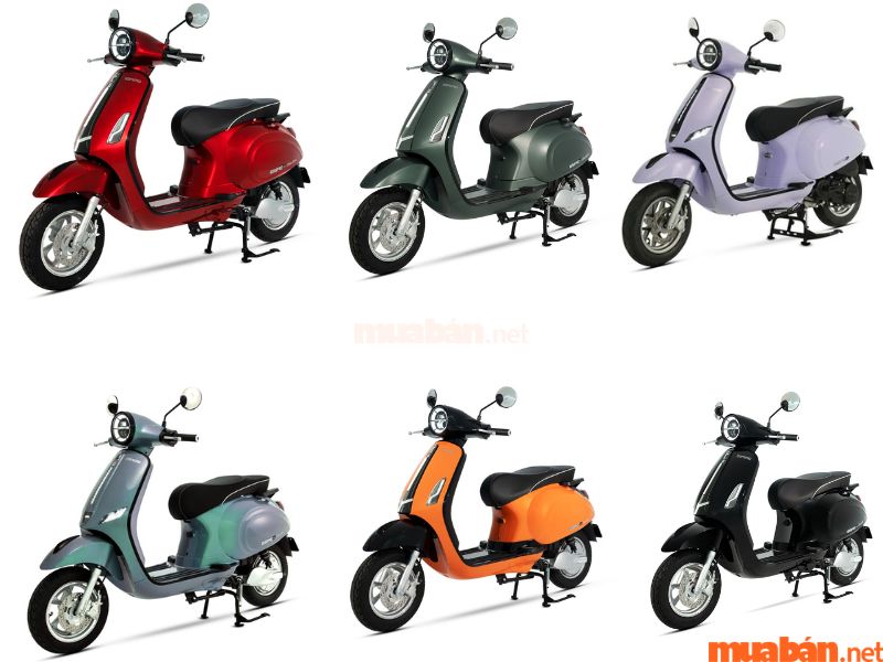 Bảng màu sắc của xe máy điện Vespa Espero