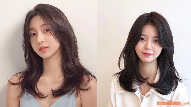 Kiểu tóc layer nữ dài mái bay Hàn Quốc