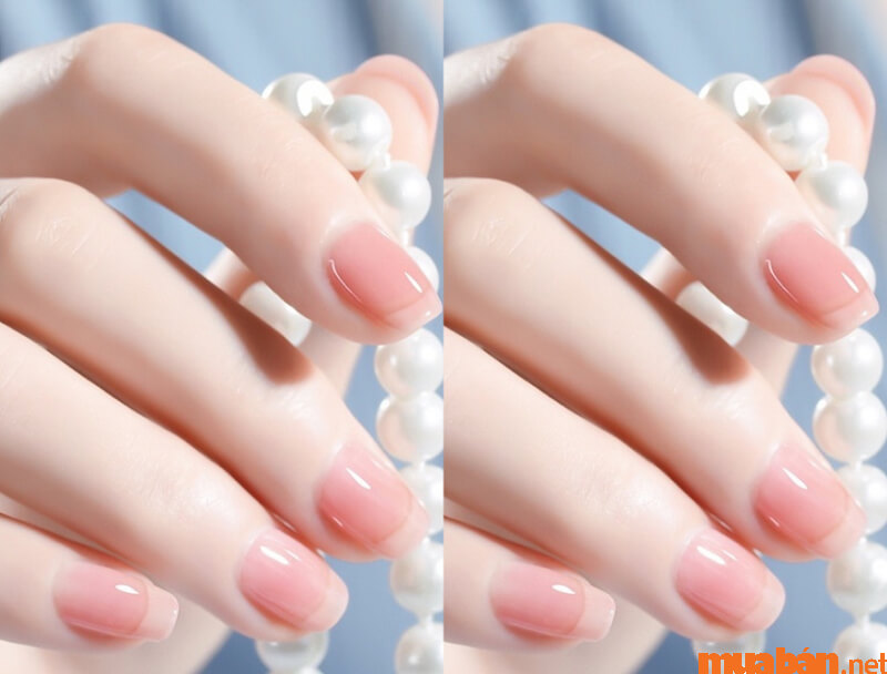 Mẫu nail hồng thạch đơn giản dễ thương