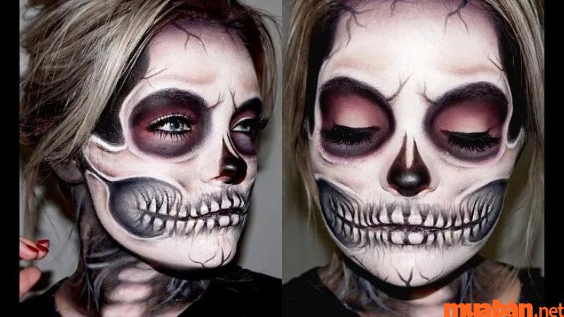 Khuôn mặt biến dạng sẽ là hình ảnh kinh dị trong đêm Halloween