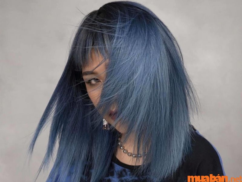 nhuộm tóc màu xanh dương đen khói Archives - Barber Shop Hà Nội