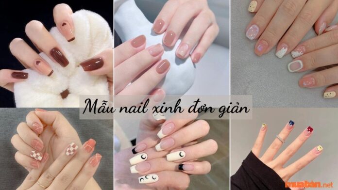 Mẫu nail xinh đơn giản