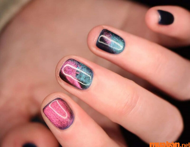 Mẫu nail Hàn Quốc cực quang trendy