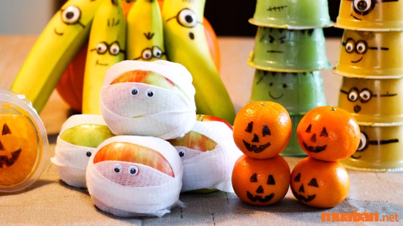 Ý tưởng trang trí Halloween từ trái cây