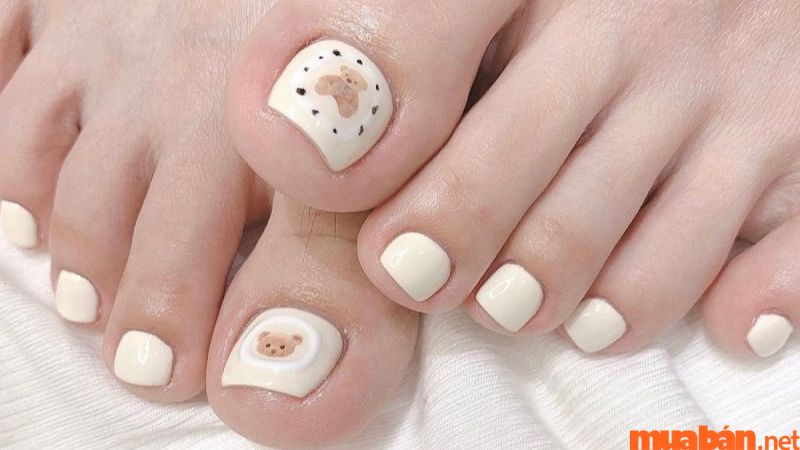 mẫu nail chân đơn giản | Pretty toe nails, Gel toe nails, Toe nail designs