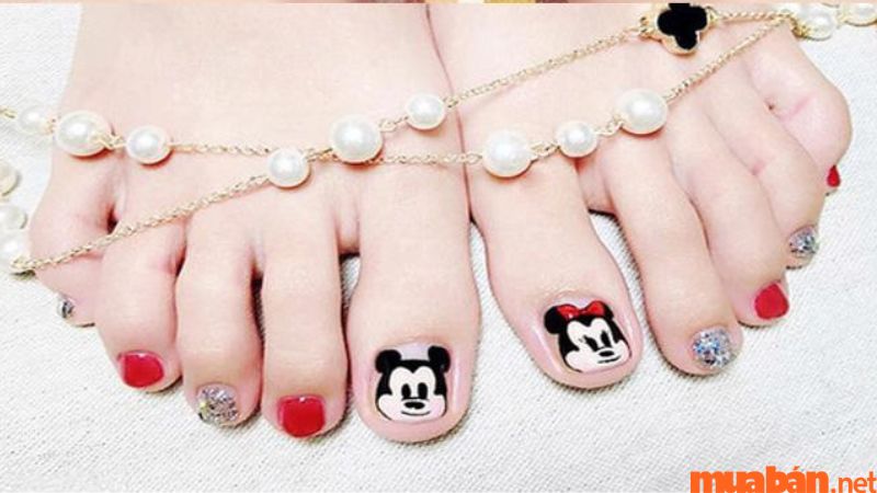 Mẫu nail chân phù hợp cho học sinh, sinh viên - Mẫu 4