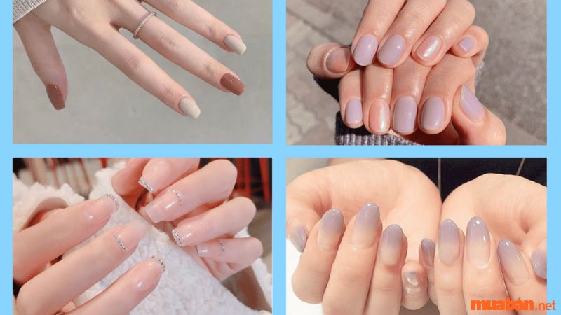 Mẫu nail nhẹ nhàng đơn giản