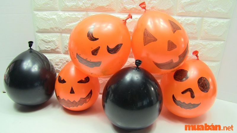 Trang trí Halloween mầm non bằng bóng bay 2