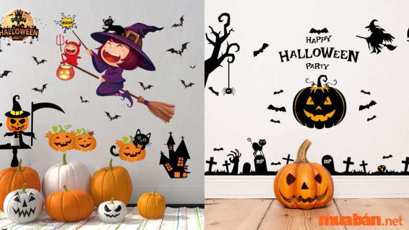 Trang trí Halloween bằng decanl dán tường 1