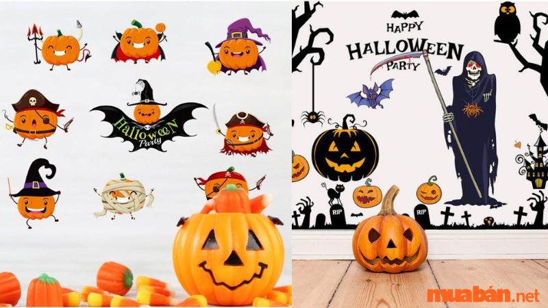 Trang trí Halloween bằng decanl dán tường 2