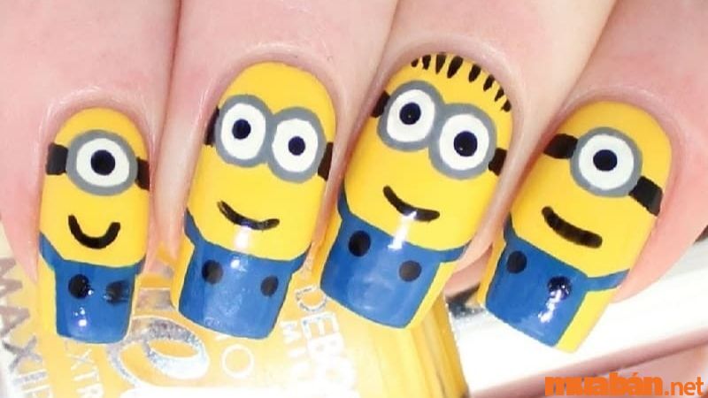 Nail hoạt hình Minion nhiều biểu cảm dễ thương