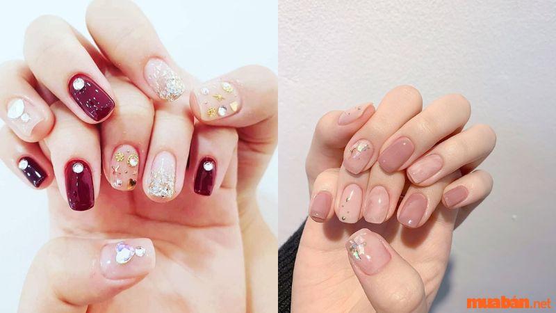 Mẫu nail nhẹ nhàng đẹp móng ngắn