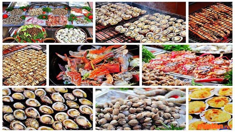 Du khách có thể thưởng thức hải sản tươi ngon ở những khu chợ tại làng chài Rạch Tràm