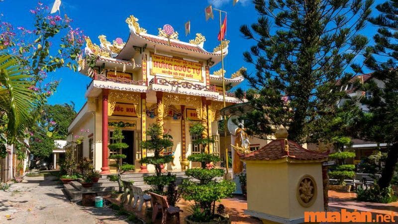 Chùa Phú Quốc - Chùa Hưng Quốc Tự với kiến trúc của chùa mang phong cách truyền thống của Việt Nam