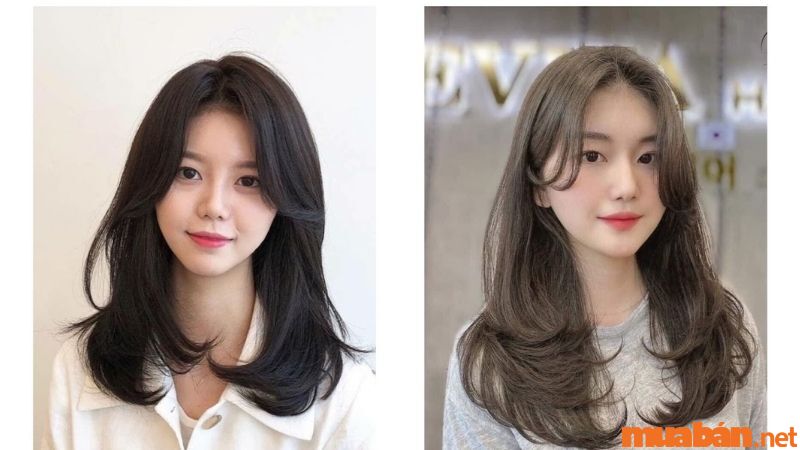 Mẫu tóc mái bay layer Hàn Quốc cho cô nàng sành điệu