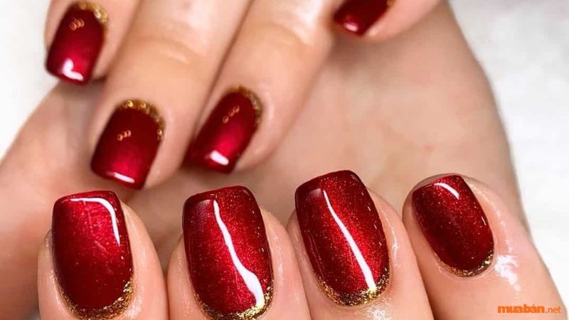 Nail mắt mèo đỏ 1