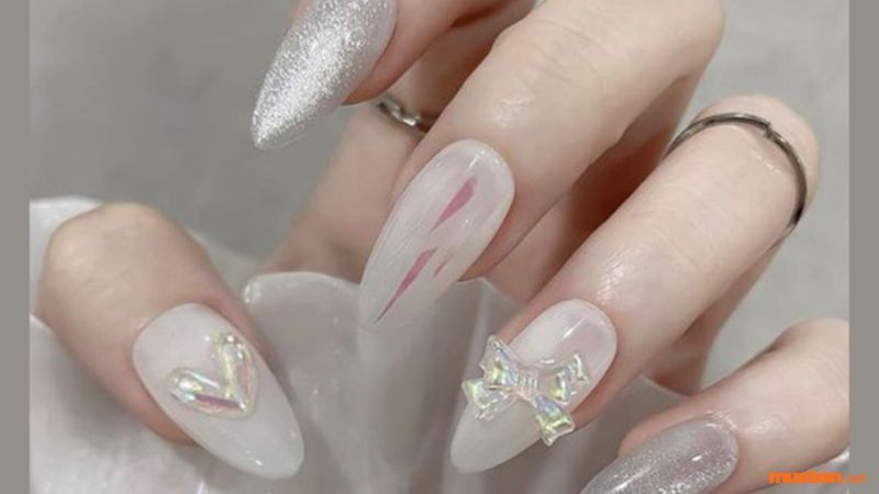 Nail mắt mèo trắng 2