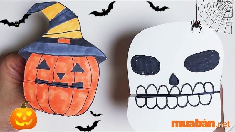 Mặt nạ trang trí Halloween bằng giấy độc đáo