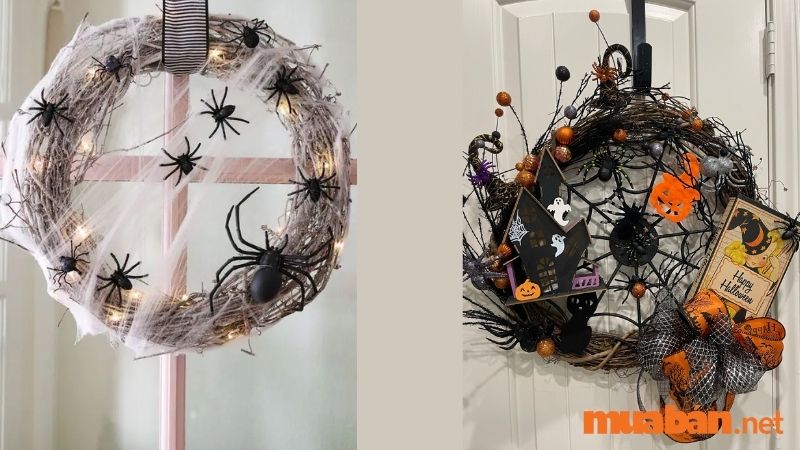 Vòng hoa ma quái mang đến cảm giác u ám ccho đêm Halloween