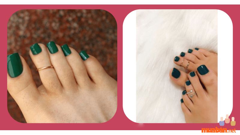 Mẫu nail chân sơn trơn quyến rũ - Nguồn: Dayhocnailnoimi.vn