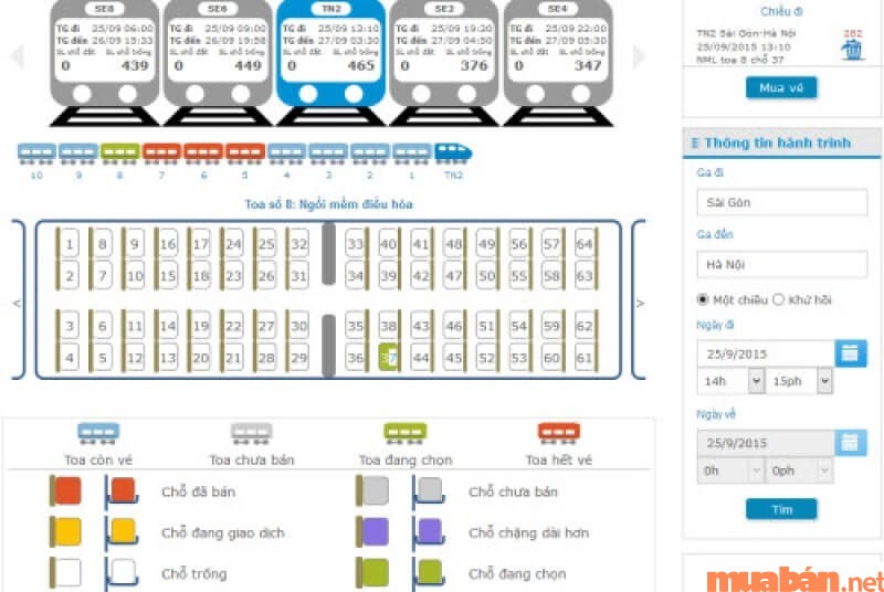 Bạn có thể thuận tiện mua online vé tàu Hà Nội Nha Trang trên website đại lý