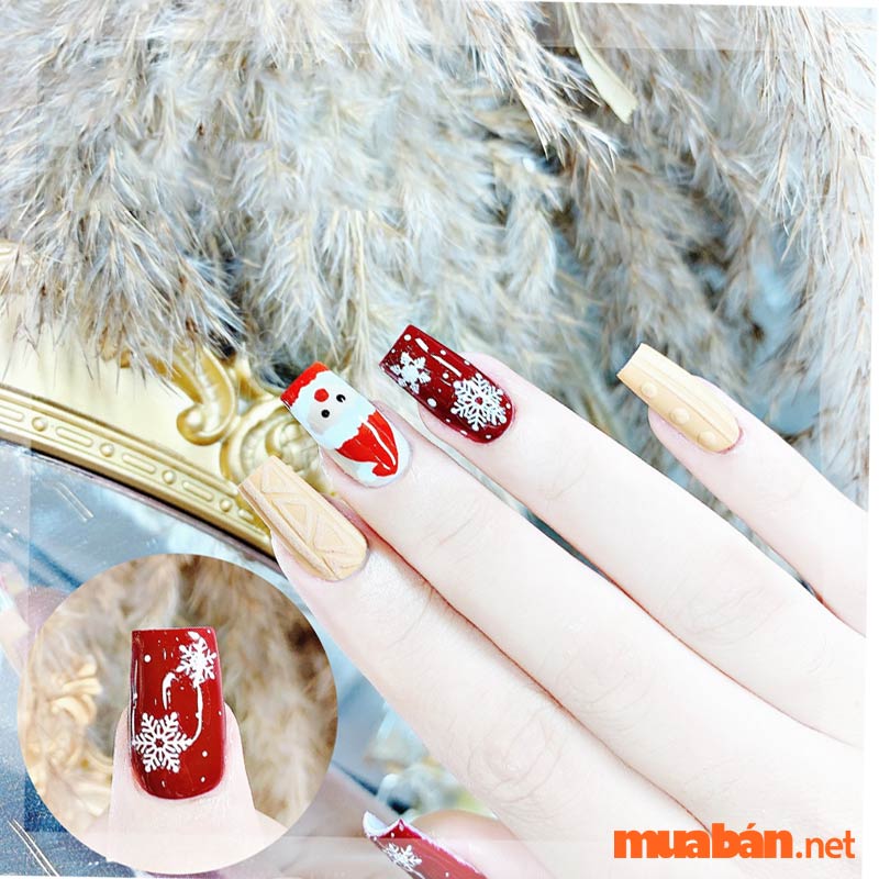 Mẫu nail Noel 2024 cute, nail Giáng Sinh đơn giản mà đẹp - META.vn