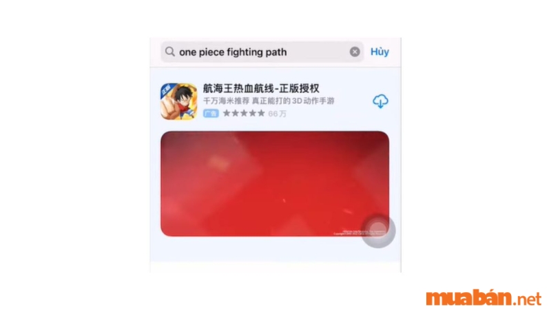 Hướng dẫn cách tải One Piece Fighting Path trên iOS - Bước 3