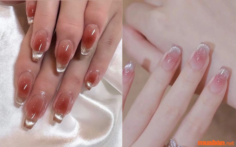 Nail màu hồng sang chảnh