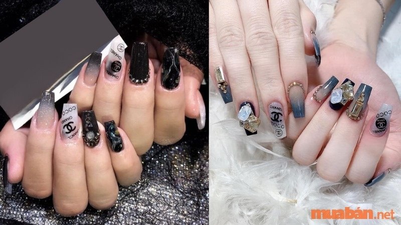 Mẫu nail chanel ombre đẹp, sang chảnh (Nguồn tham khảo: Ngọc Hà Phan Nais)