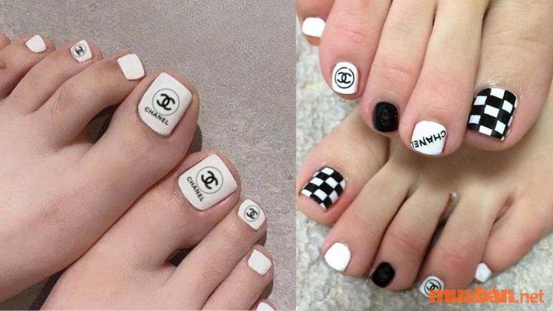 Mẫu nail chanel sơn nhám đơn giản (Nguồn tham khảo: Internet)