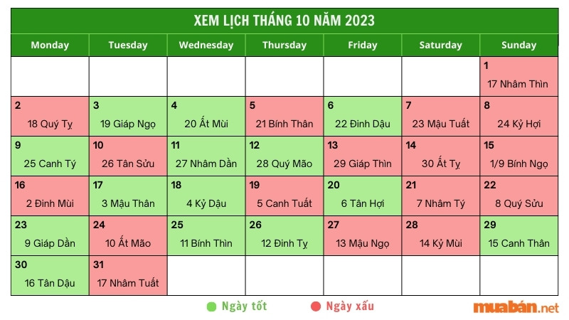 Hướng dẫn cách xem ngày tốt, ngày xấu