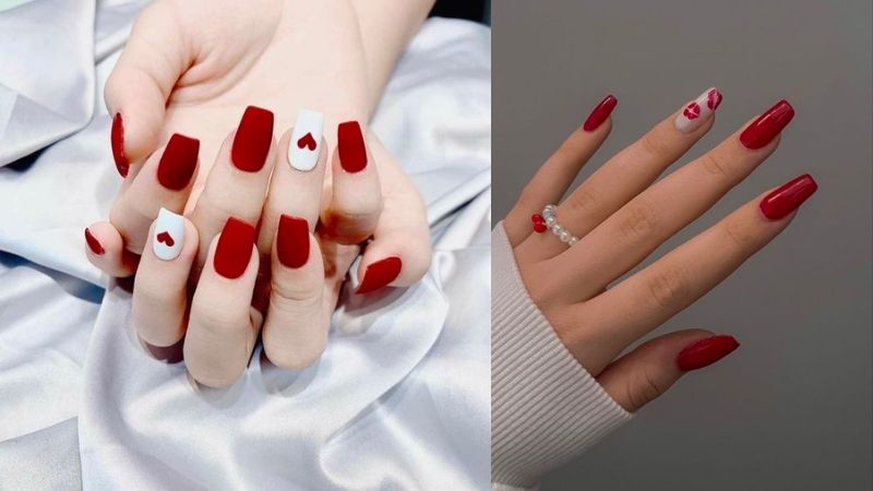 Mẫu nail đỏ tươi 1