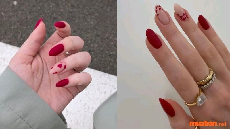 Mẫu nail đỏ tươi 2