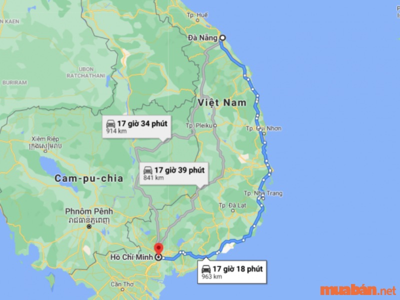 Thông tin chung về tuyến xe khách Sài Gòn - Đà Nẵng
